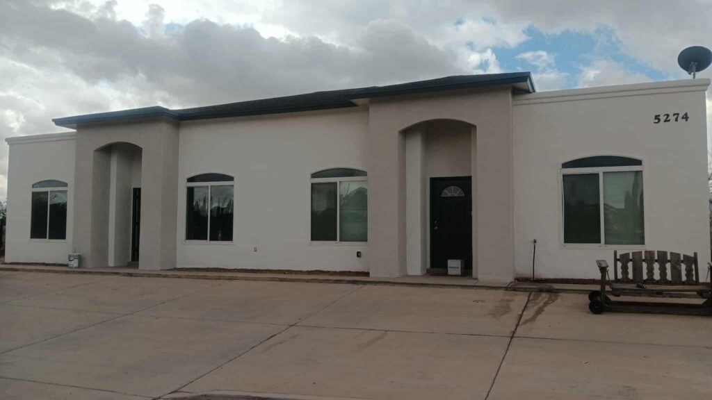 Commercial building exterior coated by West Texas Coatings