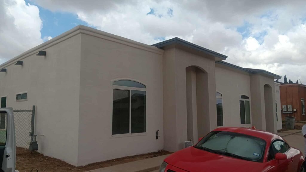 Single story El Paso home with fresh residential coating